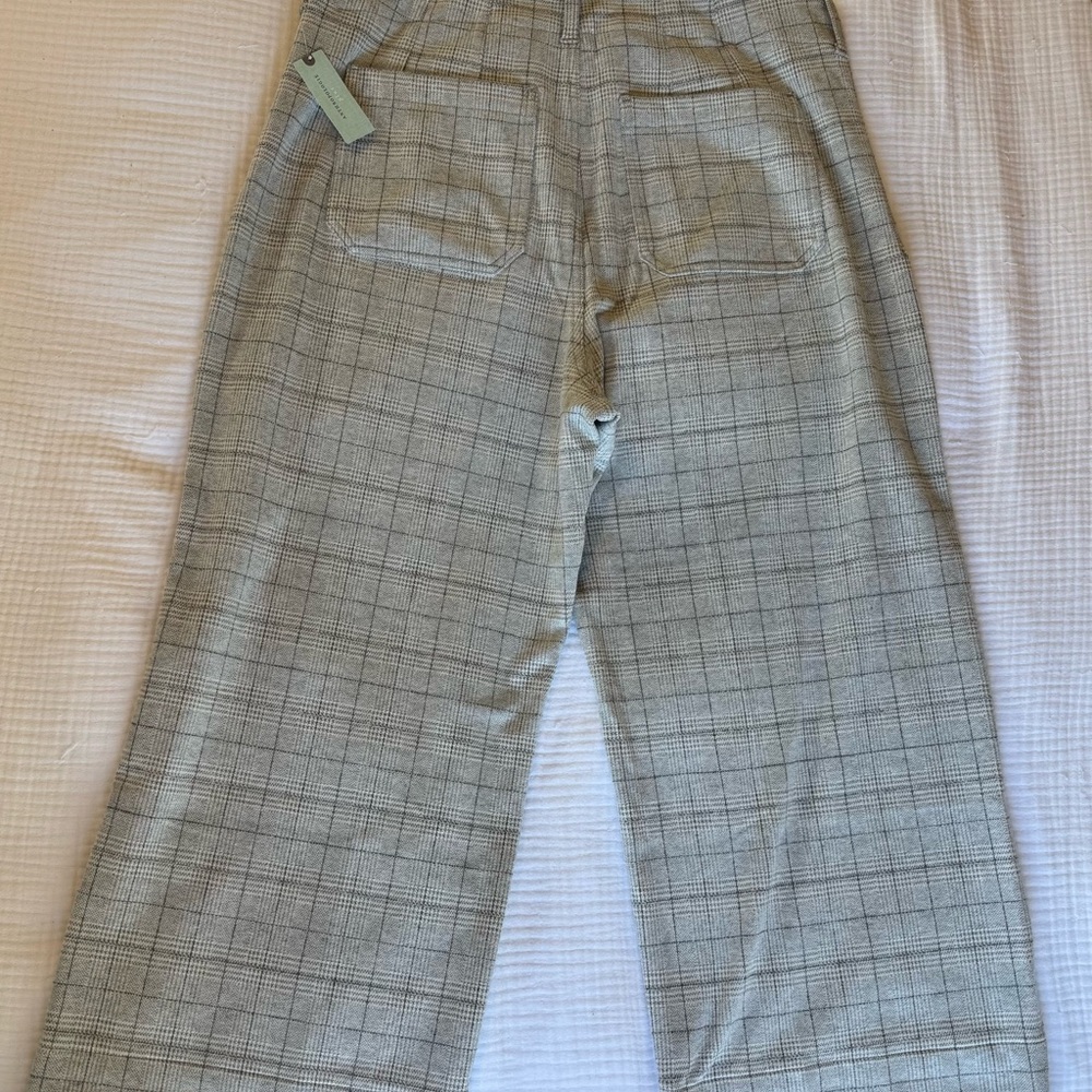 Anthropologie The Colette Knit Plaid Crop Wide-Leg Pants by Maeve - Picture 8 of 9